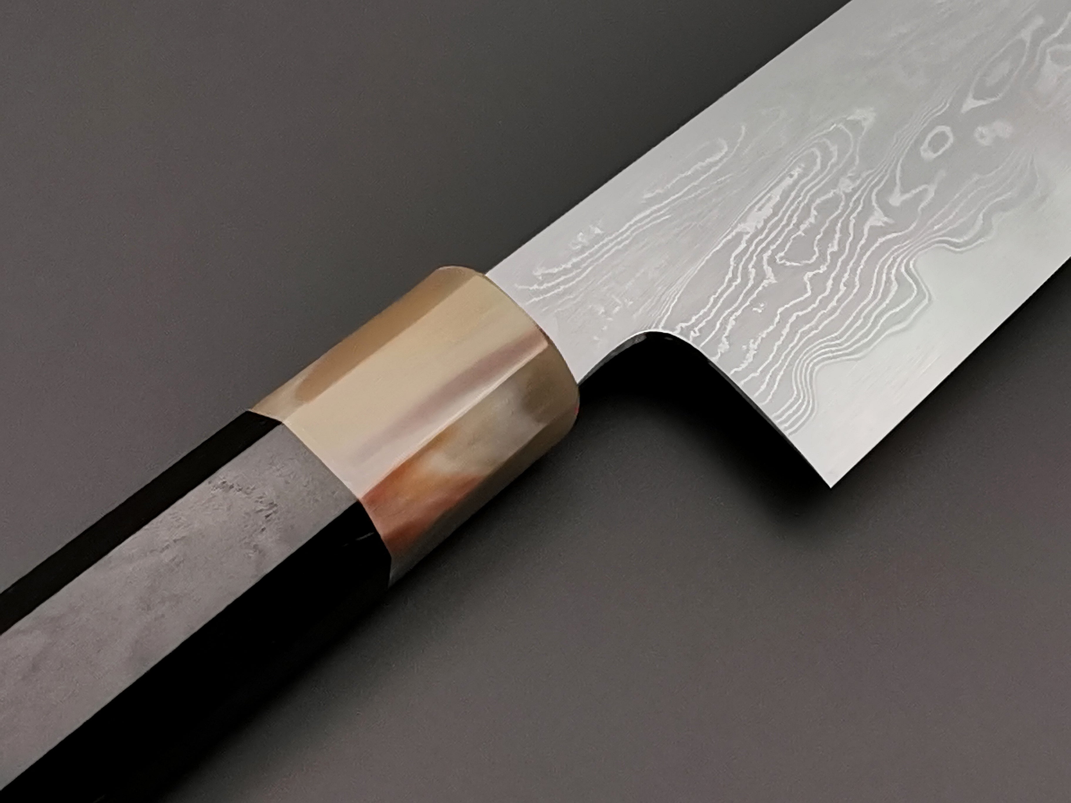 Satoshi Nakagawa X Myojin Naohito Blue #1 Damascus Kiritsuke Gyuto 210mm