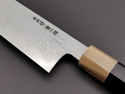 Satoshi Nakagawa X Myojin Naohito Blue #1 Damascus Kiritsuke Gyuto 210mm