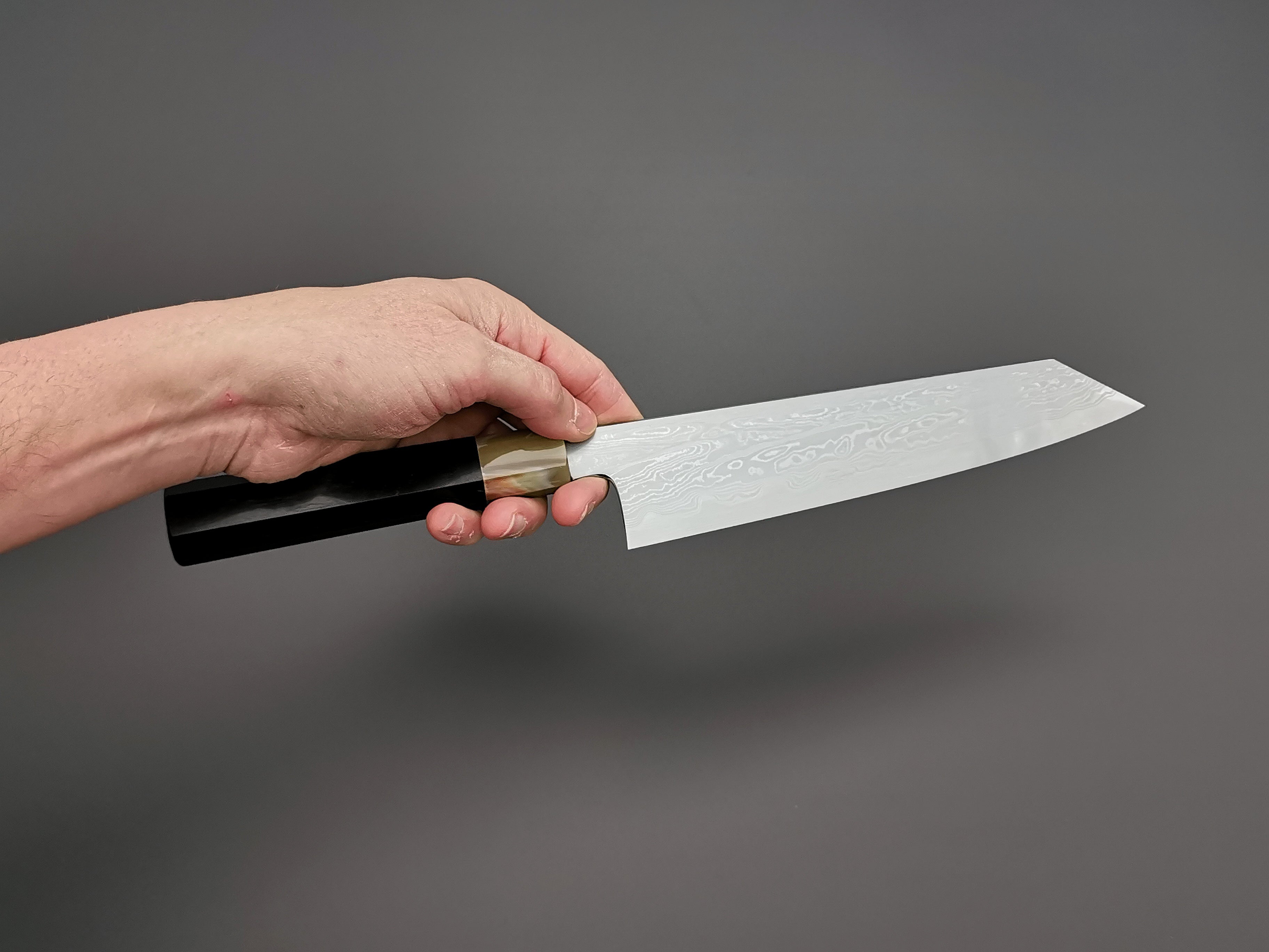 Satoshi Nakagawa X Myojin Naohito Blue #1 Damascus Kiritsuke Gyuto 210mm