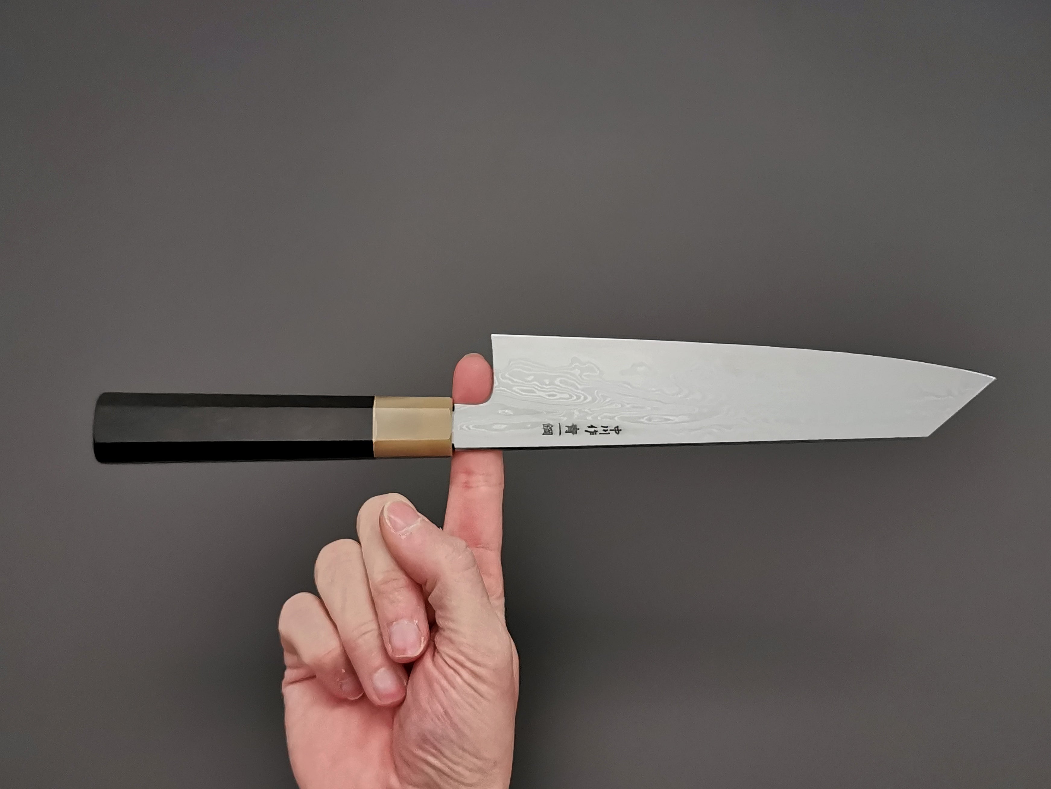 Satoshi Nakagawa X Myojin Naohito Blue #1 Damascus Kiritsuke Gyuto 210mm