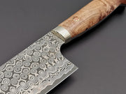 Nigara Hamono SG2 Damascus Santoku with maplewood handle