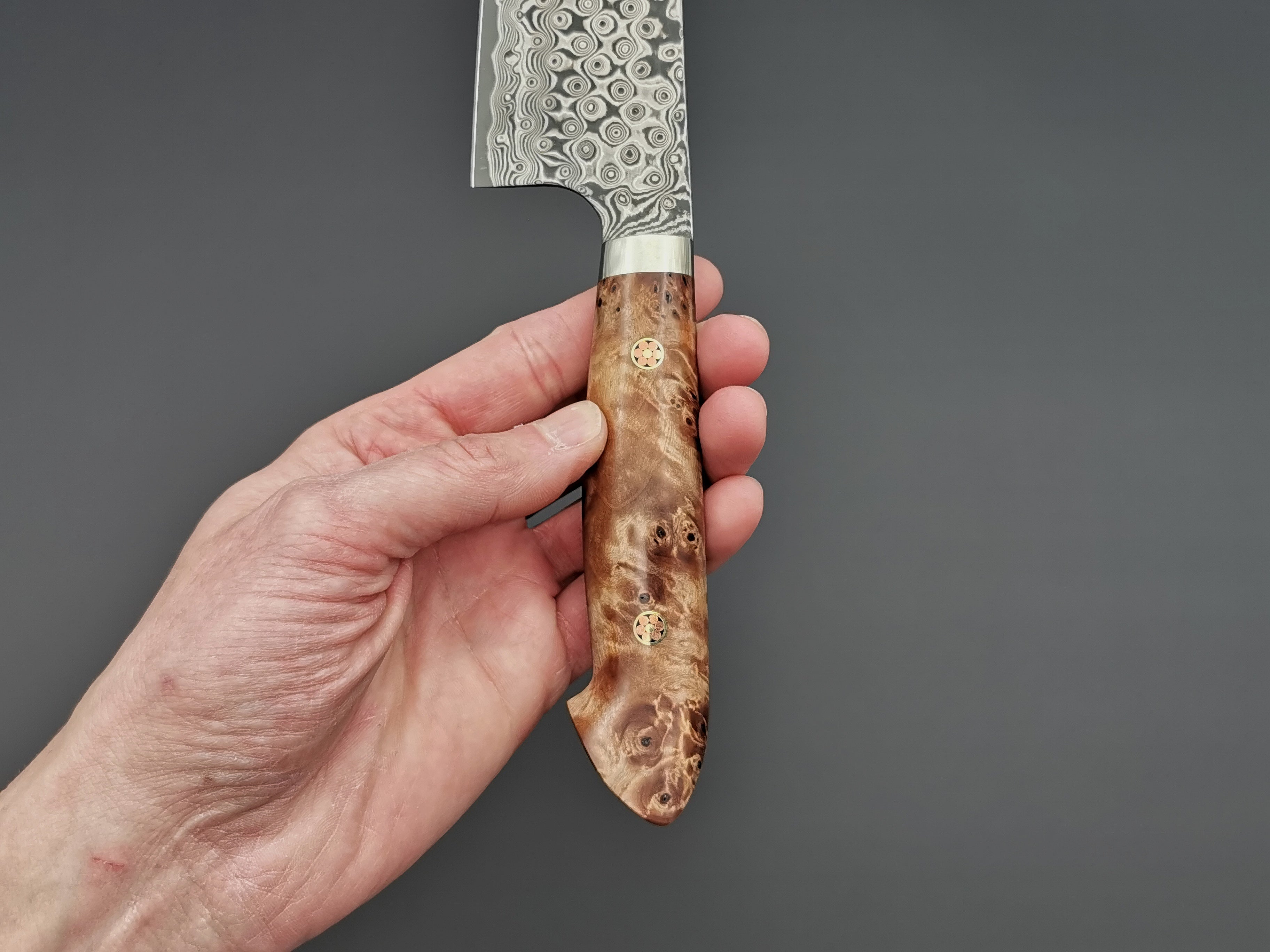 Nigara Hamono SG2 Damascus Bunka with maplewood handle