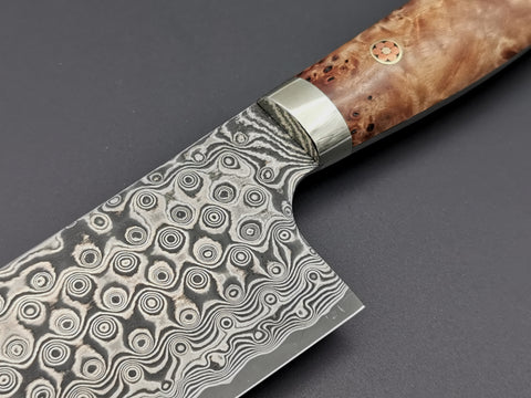 Nigara Hamono SG2 Damascus Bunka with maplewood handle