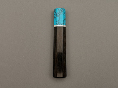 Ebony handle with turquoise bolster