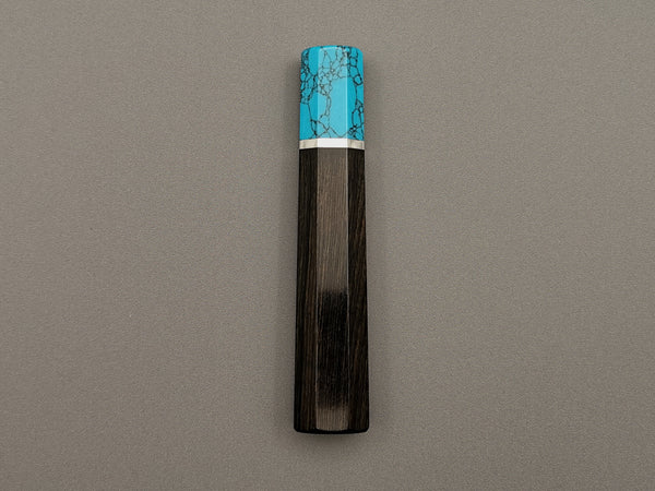 Ebony handle with turquoise bolster
