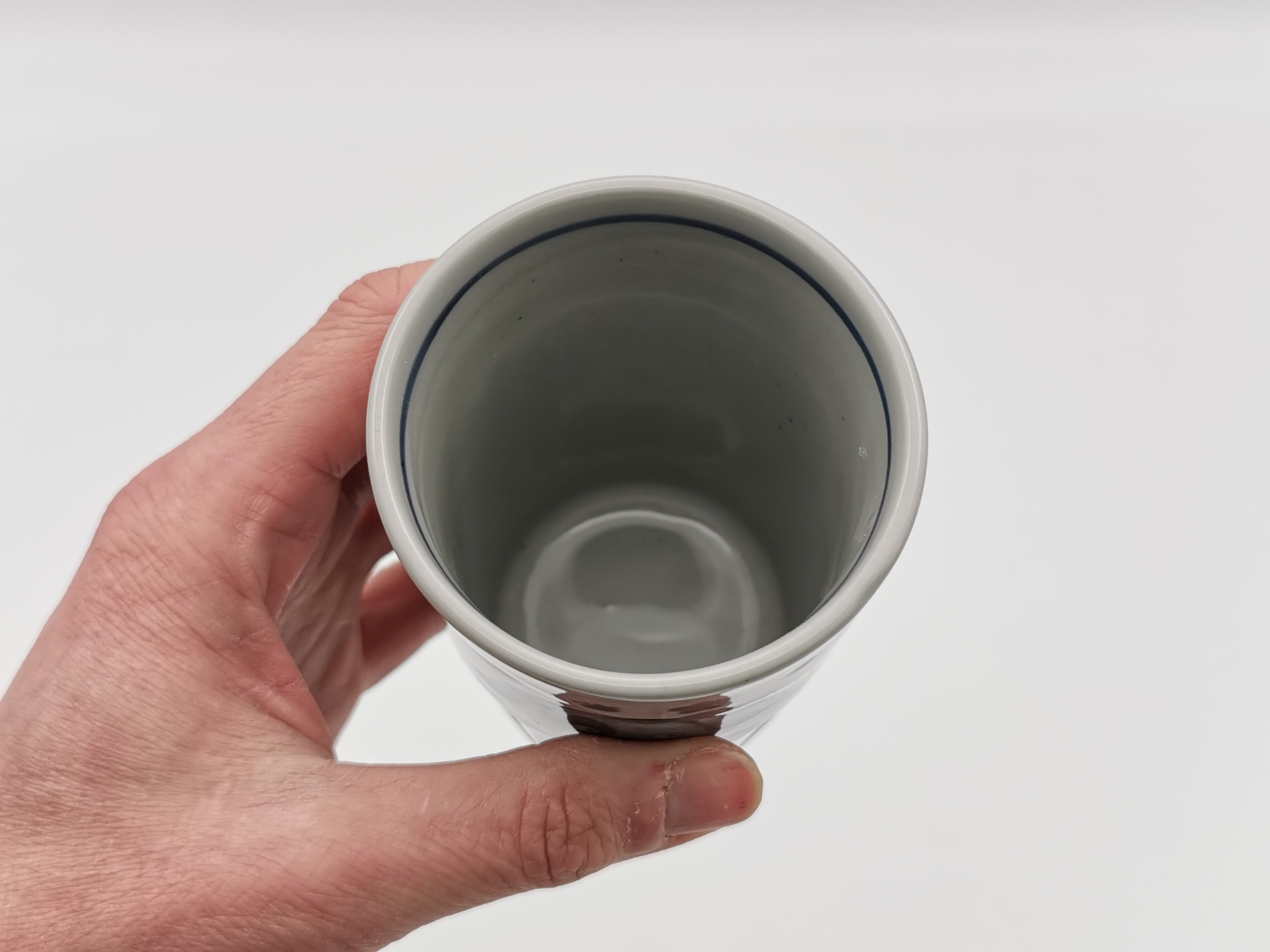 Mino Ware Yunomi Chawan Long Tea Cup - Dog Family
