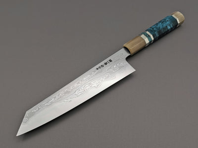 Satoshi Nakagawa X Myojin Naohito Blue #1 Damascus Kiritsuke Gyuto 210mm