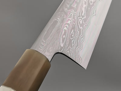 Satoshi Nakagawa X Myojin Naohito Blue #1 Damascus Kiritsuke Gyuto 210mm
