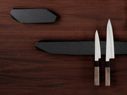 Noyer handmade walnut knife rack - black finish