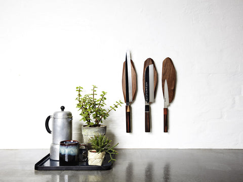 Noyer handmade walnut knife rack